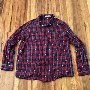 Women’s red and blue flannel. Size small